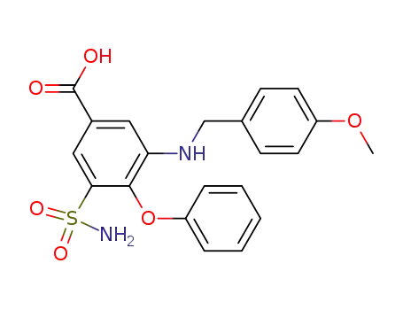 3-(4-Methoxy-benzylamino)-4-phenoxy-5-sulfamoyl-benzoesaeure