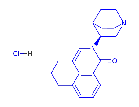 (S)-2-<1-azabicyclo<2.2.2>oct-3-yl>-2,4,5,6-tetrahydro-1-oxo-1H-benz<de>isoquinoline hydrochloride